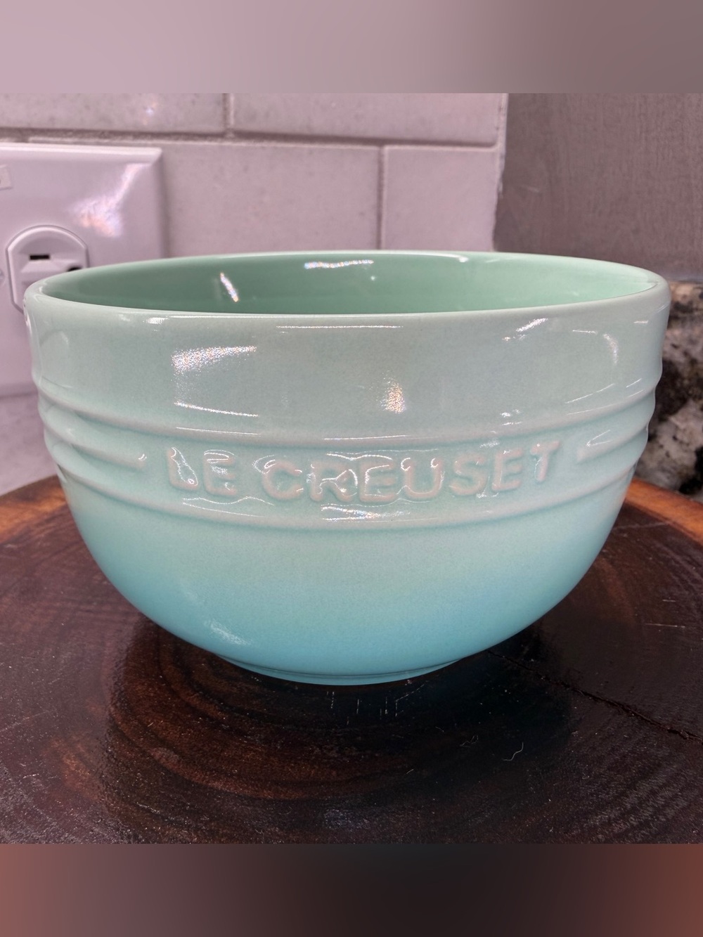 New Le Creuset Cool Mint 500ml Soup Bowl Stoneware Discontinued Rare - Ink Spot